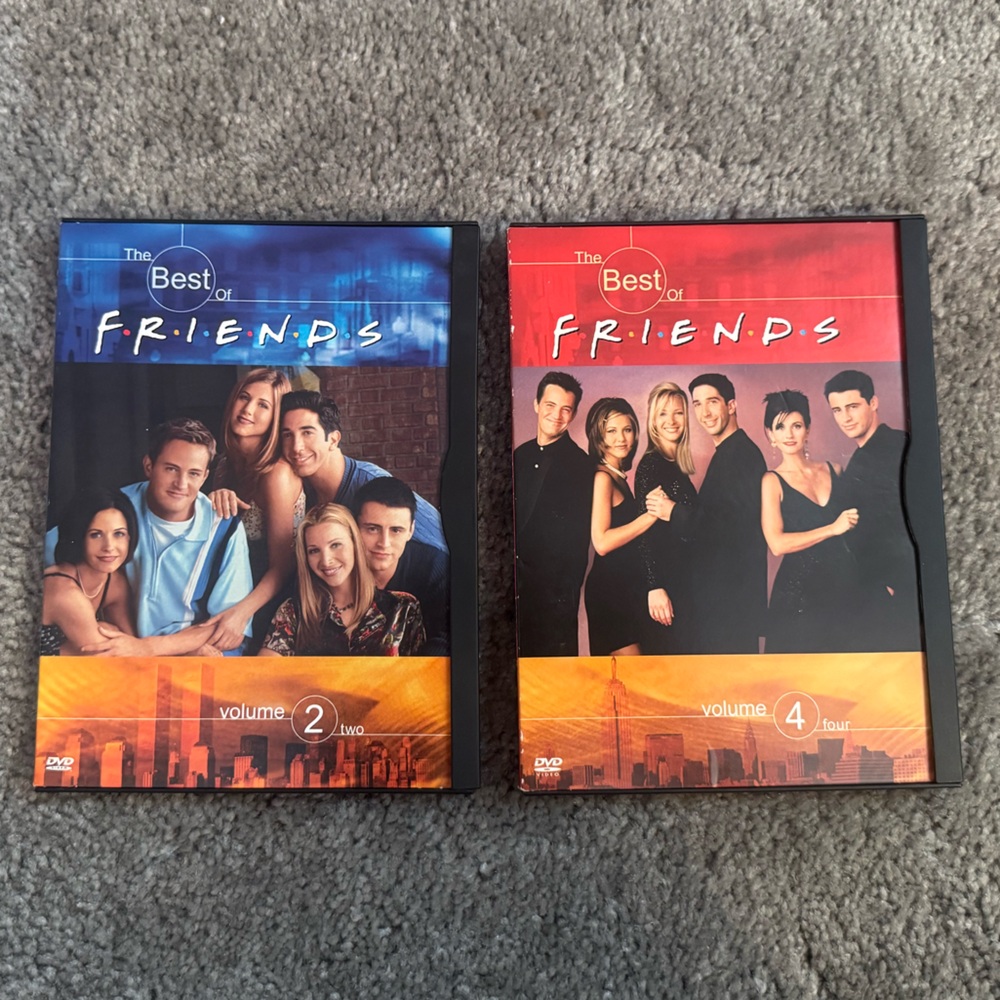 The best of “Friends” the tv series: Volume 2 and 4 dvd’s